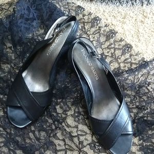 Black Leather Franco Sarto Heel